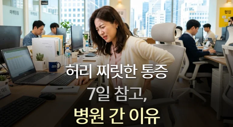 앉을때 허리 아픔