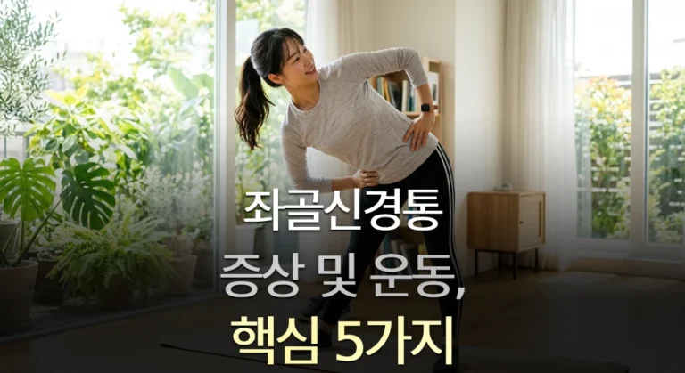 좌골신경통 증상 및 운동