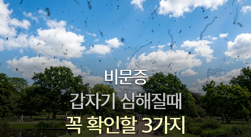 갑자기 비문증이 심해질때