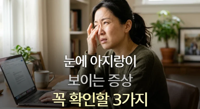 눈에 아지랑이 보이는 증상