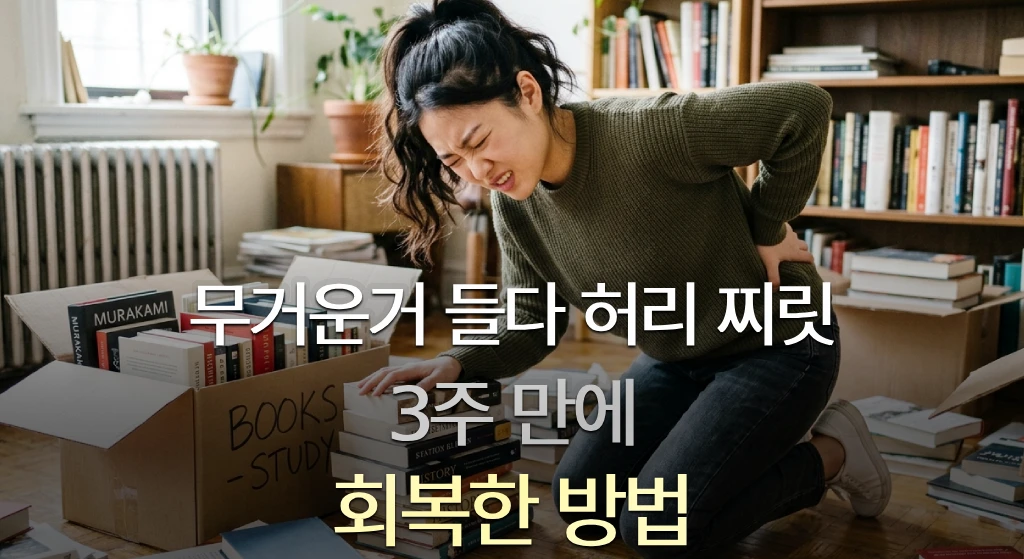 무거운거 들다 허리 찌릿
