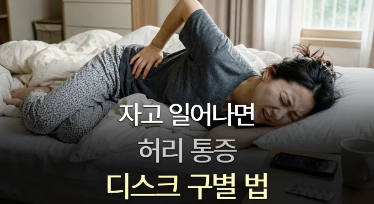 자고 일어나면 허리 통증