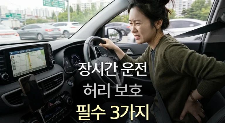장시간 운전 허리 보호