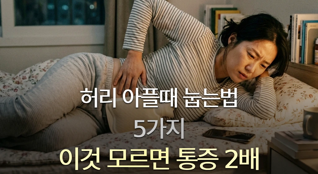 허리 아플때 눕는법